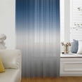 thumbnail image 6 of Navy Blue Gray Ombre Sheer Curtains 45 Inches Long, Modern Gradient Abstract Art Light Filering Curtains, Breathable Simi Curtain Privacy Drapes for Kitchen Bathroom Small Window Treatment, 6 of 9