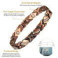 thumbnail image 2 of RSKK Copper Bracelet with European and American Border, Magnet Energy, Sports Bracelet Pattern, Zircon, Red, 2 of 6