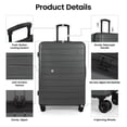 thumbnail image 2 of New York Xpress 30" Hardside Large Checked Luggage Spinner Lightweight, Grey - 2538, 2 of 9