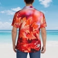 thumbnail image 3 of Lsque Autumn Maple Leaves pattern Hawaiian Shirt for Men, Unisex Summer Beach Casual Short Sleeve Button Down Shirts-Large, 3 of 9
