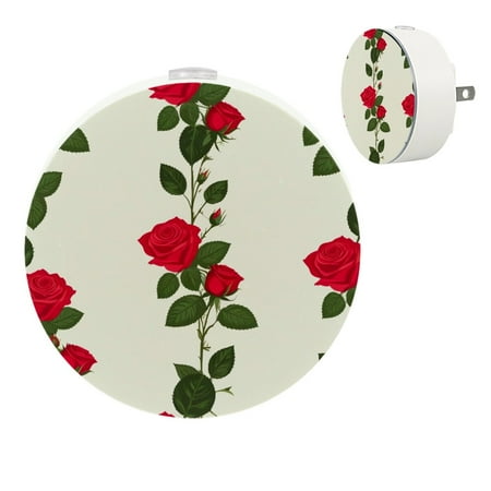 

YZUOUZY Bedside Lamps Small Lamp Bedroom Lamps Set of 2 Floral Rose Flowers