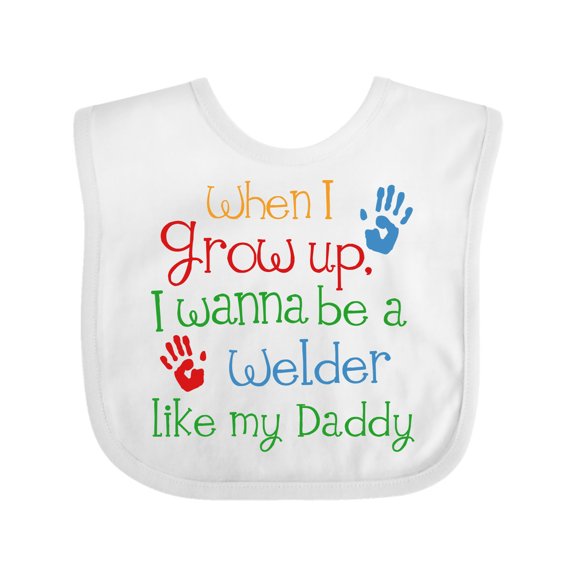 Inktastic Welder Like Daddy Boys or Girls Baby Bib