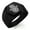 Black, variant on Stainless Steel Filigree Hamsa Hand of Fatima Engraved Hexagon Crest Flat Top Biker Style Polished Ring