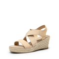 thumbnail image 1 of Sandalias de Cuña DREAM PAIRS Plataforma Tacón 7 cm Nude Slip-On, 1 of 6