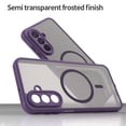 thumbnail image 4 of Asuwish Compatible with Samsung Galaxy A17 5G/4G Magnetic Phone Case Translucent Matte Anti-fingerprint Back Military Grade DropProof Shockproof Protective Cell Cover for A 17 G5 17A Women Men Purple, 4 of 9