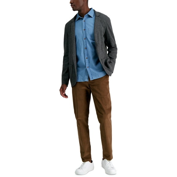 Kenneth Cole Reaction Men Slim-Fit Stretch Corduroy Pants, Camel, 36×30