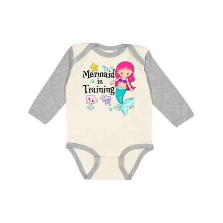 

Inktastic Mermaid in Training Gift Baby Girl Long Sleeve Bodysuit