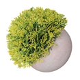 thumbnail image 3 of Bola de hierba artificial en maceta, simulación de hierba, decoración de plantas, decoración de la mesa de la oficina en casa, hierba tipo 4, amarillo Scienceny HA7593-09B, 3 of 6