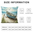 thumbnail image 5 of Pratyus Beach Seagull Boat Pillow Cushion Covers for Sofa Couch Bedroom Car Home Decor Aesthetic Decorative 1PC 24x24in, 5 of 5