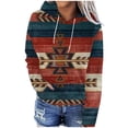 thumbnail image 1 of ICHUANYI Liquidación Suéter con Capucha de Manga Larga Ancha de Estilo étnico Informal con Estampado Superior para Mujer ICHUANYI WER202308253061, 1 of 4
