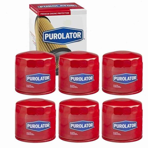 6 pc Purolator L14459 Engine Oil Filters for 152 61334 Oil Change Lubricant Filters Fits select: 2012-2023 HYUNDAI ELANTRA, 1989-2019 HYUNDAI SONATA