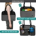 thumbnail image 6 of PetAmi Dog Purse Carrier for Small Dogs, Airline Approved Soft Sided Pet Carrier Pockets, Ventilated Dog Carrying Bag Puppy Cat, Dog Travel Supplies Accessories Carry Tote, Sherpa Bed, Polka Dot Black, 6 of 7