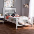 thumbnail image 2 of Baxton Studio Sedona Twin Slat Platform Bed in White, 2 of 8