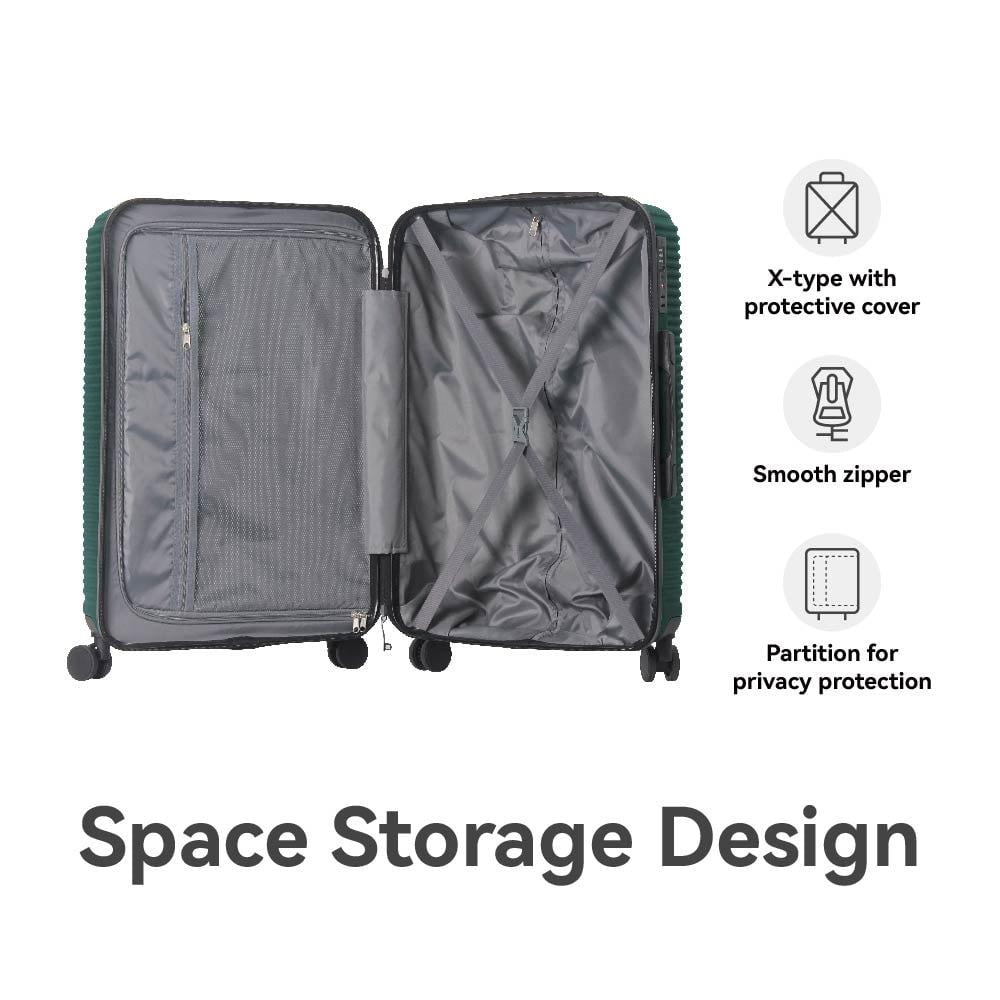 3-Piece Hardshell Luggage Set with TSA Lock, Lightweight ABS Spinner Suitcases (20/24/28in)