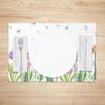 thumbnail image 5 of SUNOLIFE Spring Tulip Floral Placemats Flower Linen Fabric Table Mats Set of 4 for Dining Table Decorations 12x18 inch, 5 of 5