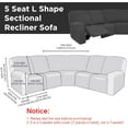 7 Pcs L Shape Sectional Recliner Sofa Covers 5 Seat Sectional Couch