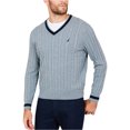thumbnail image 1 of Nautica suÃ©ter con ribete para hombre, gris, extragrande Nautica Pull-over, 1 of 1