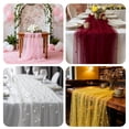 thumbnail image 4 of Jewe-l Tulle Fabric Roll, 75cm x 300cm Glitter Mesh Sheer for Wedding Party Decor, Sparkling Rhinestone Chiffon for Table Runner Arch Backdrop, 4 of 9