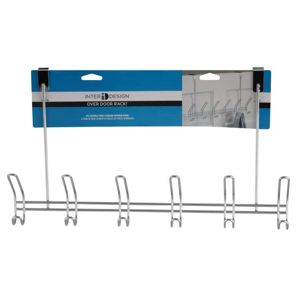 InterDesign Classico Over the Door Rack with 6 Double Hooks Walmart