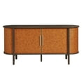 thumbnail image 6 of Modway Coralie Curved Vegan Leather Oval Sideboard in Brown, 6 of 8