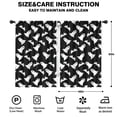 thumbnail image 2 of Set of 2 Spooky Halloween Tier Curtains Featuring Black Cat and Skull Design, Farmhouse Kitchen Style,42x63in long Curtains Set, 2 of 5