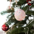 thumbnail image 3 of Adorno colgante para de Navidad, colgante de Navidad, artesanía ligera y creativa portátil, decoración navideña para año Nuevo, cafetería en , Bola de nieve colorida, 3 of 8