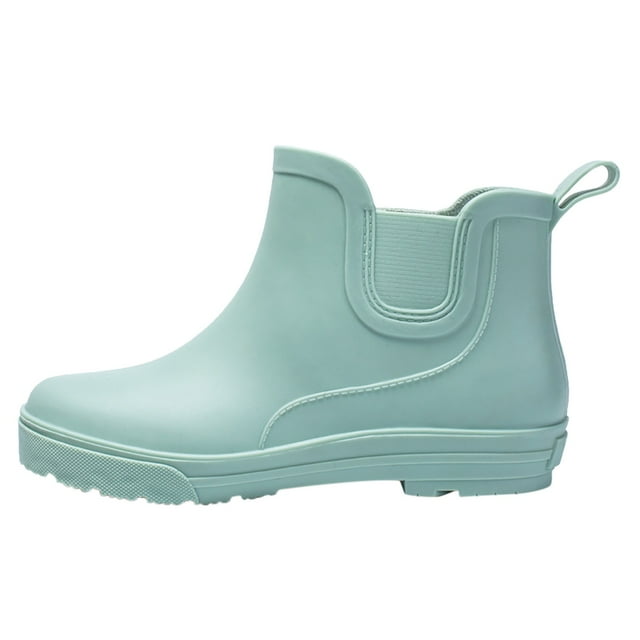 Kcodviy Rain Boots Women Non Womens Rain Shoes Size 11 Slip Detachable with inside Gumboots for Rain Boots Outdoor Rubber Transforming Here Boots Water Shoes