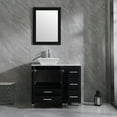 thumbnail image 6 of Walsport Bathroom Vanity,36" Stand Pedestal Bathroom Cabinet Top Square Ceramic Vessel Sink Faucet Drain Combo with Mirror Vanities Set,Black, 6 of 9