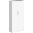 thumbnail image 5 of SISESOL White Metal Storage Storage Cabinet with 5 Adjustable Shelves,Metal Cabinet with Locking Doors,71" Lockable Cabinets with Lock,Steel Pantry Closet Locker for Home,Office,Garage,Kitchen,Shop, 5 of 11