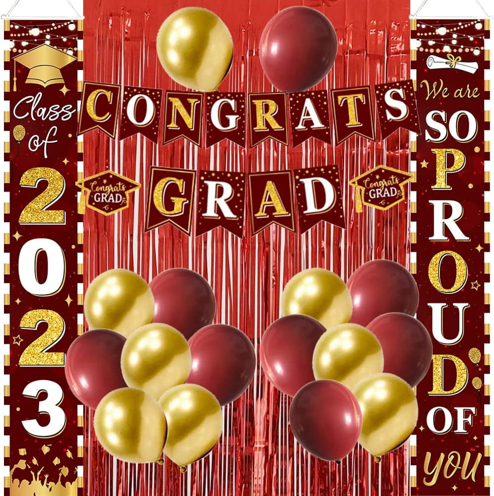 Maroon Graduation Party Decorations 2023,Graduation Party Supplies