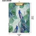 thumbnail image 3 of FMSHPON Tropical Peacock Monstera Leaves Watercolor Clipboard Hardboard Wood Nursing Clip Board and Pull for Standard A4 Letter 13x9 inches, 3 of 8