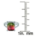 thumbnail image 2 of V3 Jewelry® Sterling Silver with Watermelon Tourmaline and Natural White Topaz Halo Statement Ring - Gift for Her, 2 of 3