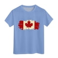 thumbnail image 4 of Tfken Girls Tshirts For Summer Print Crew Neck Short Sleeve Tops Trendy Casual Children Soft Tops Blue Size 12-13 Years, 4 of 4