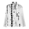 thumbnail image 3 of Fmbrln Womens Elegant Draped Neck Blouse Long Sleeve Office Work Shirts Tops Fashion Print Dressy Party Blouse, 3 of 5