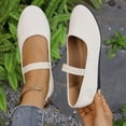 thumbnail image 4 of Hopeusnice Sandals for Women Flat Heel Breathable Soft Pumps Shoes Flock Materials Summer And Fall Shoes Trendy Women's Sandals Non-Slip Roman Vacation Shoes White 41, 4 of 9