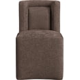 thumbnail image 4 of Meridian Furniture Duvina Brown Chenille Fabric Dining Chair, 4 of 20