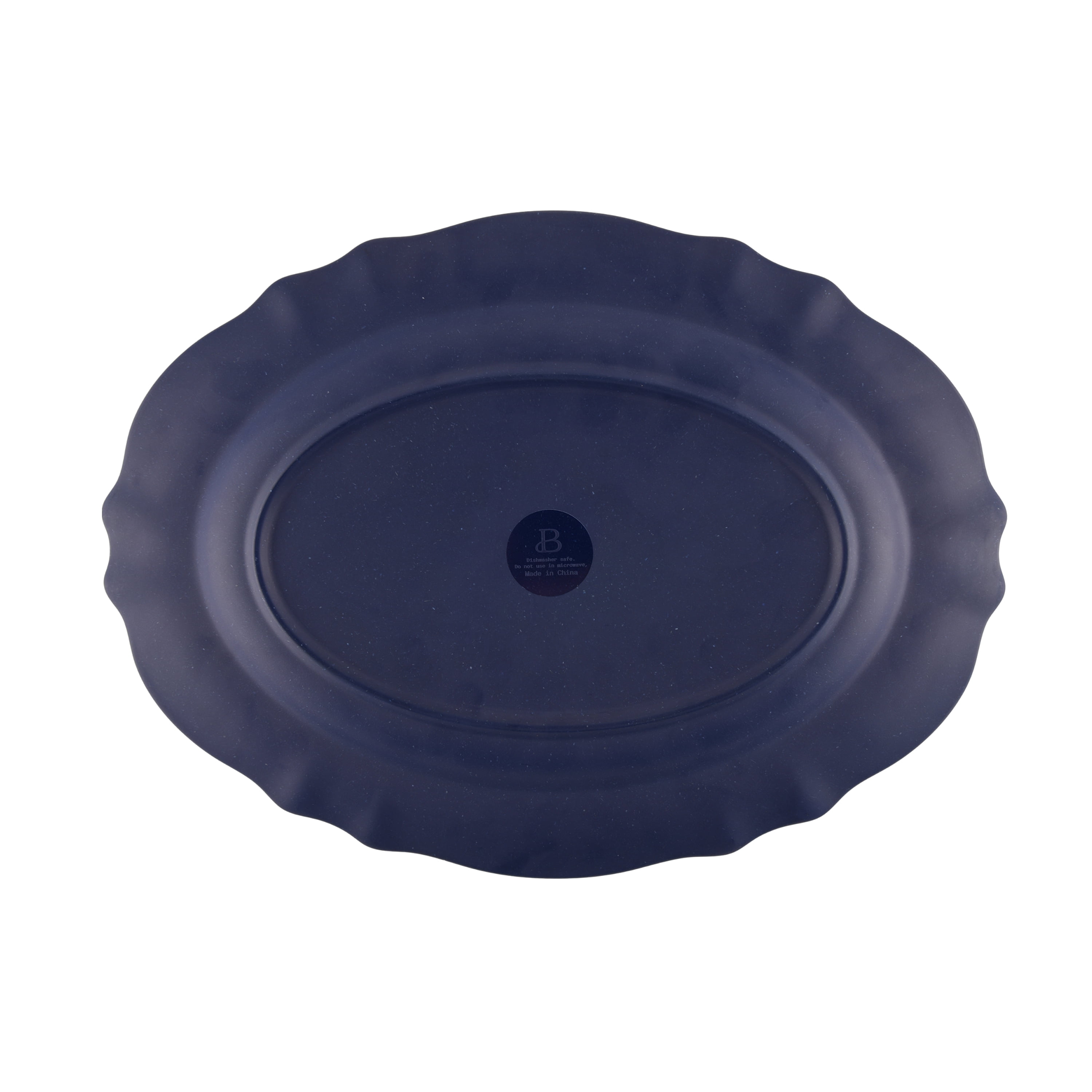 Beautiful 14" x 10.4" Bamboo Melamine Oval Medium Serve Platter, Multi-Color by Drew Barrymore