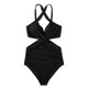 thumbnail image 4 of Traje De BañO Para Mujer Body Con Estampado De Leopardo Corte Pitillo Hueco Cintura Alta XBTCLXEBCO Negro;XL, 4 of 4