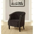 thumbnail image 4 of Linon Tyrone Tufted Barrel Chair, Charcoal, 18 inch Seat Height, 4 of 4