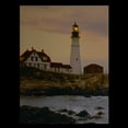 thumbnail image 3 of LED Cottage and Lighthouse on the Shoreline at Sunset Lighted Canvas Wall Art 11.75" x 15.75", 3 of 6