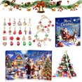 thumbnail image 6 of 2025 Christmas Advent Calendar Bracelets, 24 Days Xmas Countdown Calendar with DIY Charm Bracelets Kits for Christmas Party New Year Birthday Gifts, 6 of 8