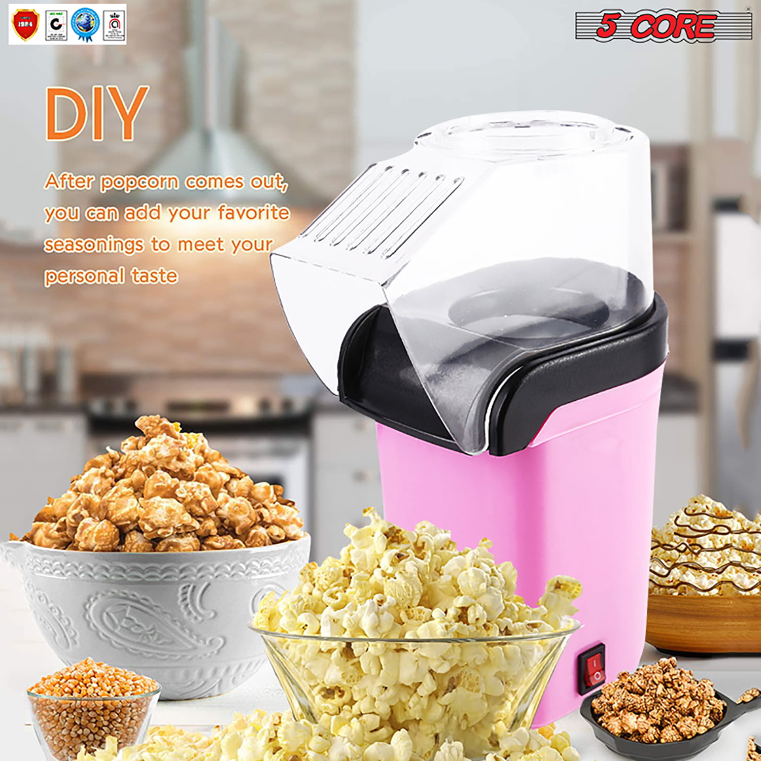 Source Mini Household Healthy Microwave Hot Air Popcorn Maker Corn