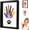 Black, variant on Wooden Transparent Handprint Frame DIY Craft Keepsake Kit Acrylic Boards Paint Pens Shadow Box Display Wall Tabletop Memory Gift for Families Couples Pets Grandparents Home Decor
