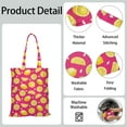 thumbnail image 5 of Cute Lemon Canvas Tote Bag – Reusable Grocery Bag with Vintage Yellow Fruit Print, Floral Design & Eco-Friendly Aesthetic for Summer and Everyday Use, 5 of 6