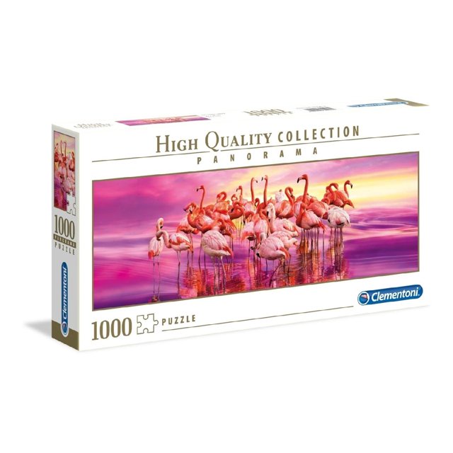 Rompecabezas Danza De Flamingos Clementoni Panorámico 1000 Pz