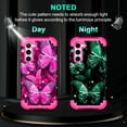 thumbnail image 2 of Casetego for Samsung Galaxy S23 5G Case,Glow in The Dark Three Layer Heavy Duty Shockproof Full Body Protection Hard Plastic Bumper+Soft Silicone Protective 6.1 inch Case,Pink/Red, 2 of 7