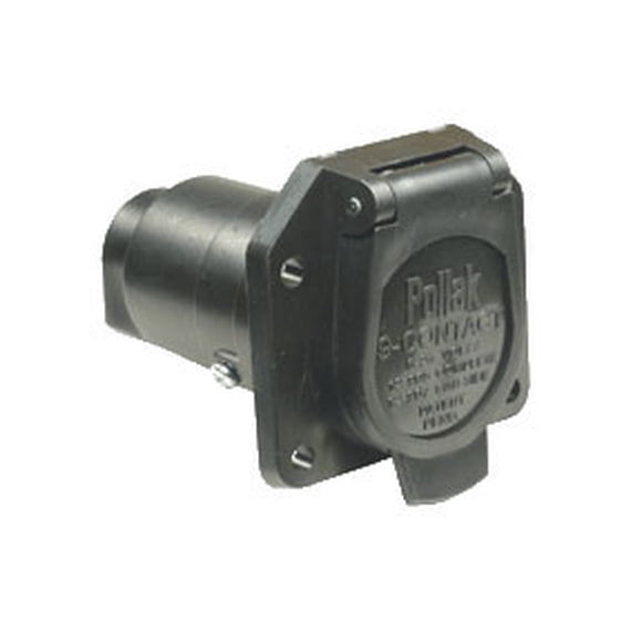 Pollak Trailer Wiring Connector 12-907 Vehicle Side; 9 Way Round Socket