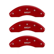MGP 4 Caliper Covers Engraved Front & Rear MGP Red finish silver ch