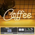 thumbnail image 3 of Kanaya Letrero De Barra De Café Led De Neón Letrero De Café Decoración De Pared Blanco Cálido Usb Y Accesorios De Barra De Café Con Batería Letrero De Neón Para Cocina Hogar Café Oficina Club Hotel Re, 3 of 5