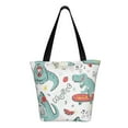 thumbnail image 3 of Fotbe Music Lover Dinosaur Pattern Beach Tote,Shoulder Handbag,Spacious Tote Bag,Lightweight Travel Bag,Versatile Shopping Bag, 3 of 9